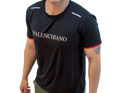 Color Sleeve Mesh Sport  T-shirt