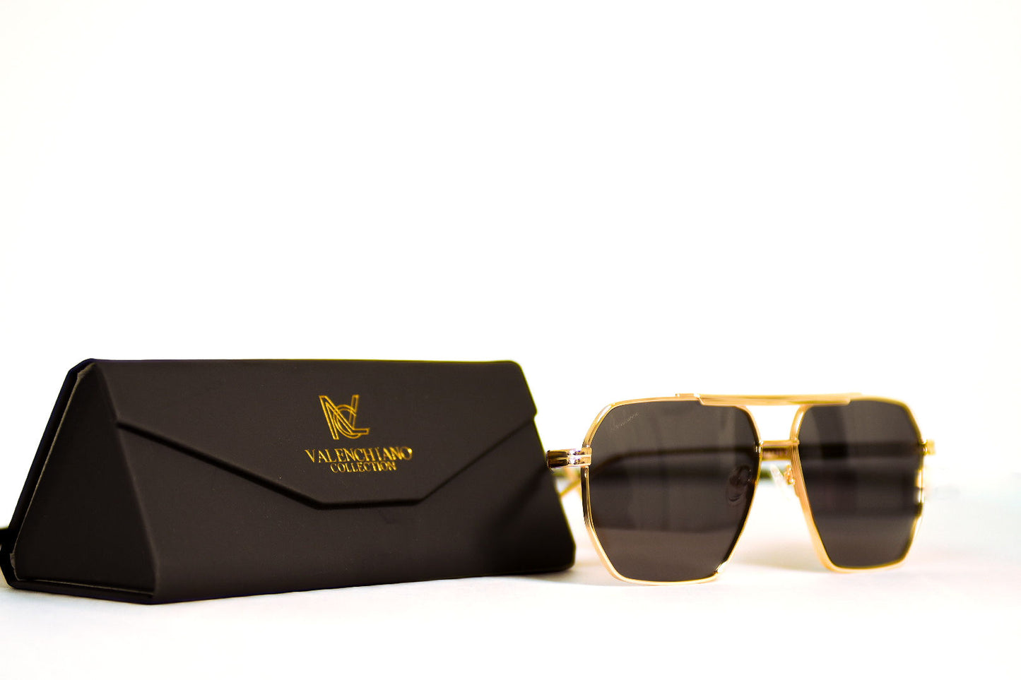 Fashion Pilot Sunglasses Green and Gold