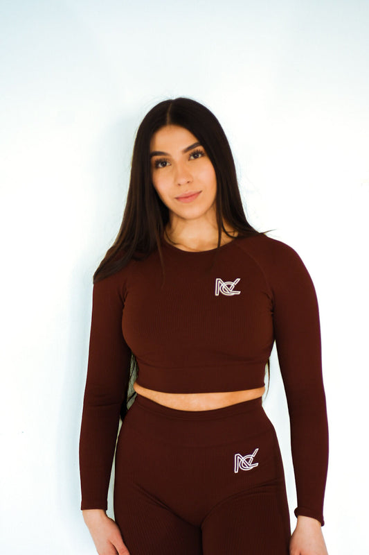 Ribbed Long Sleeve Crop Top