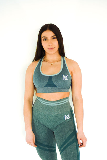 Solid Cut Out Back Sports Bra